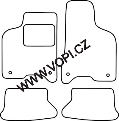 Textil-Autoteppiche Volkswagen Lupo 1998 - 2005 Carfit (4922)